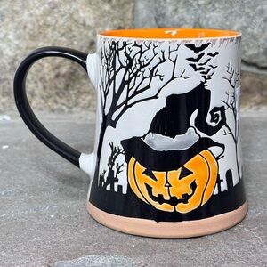 NEW Spectrum Designz Pumpkin in a Graveyard Halloween Mug